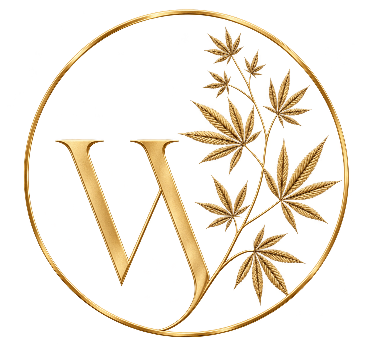 Weediculous gold round mark
